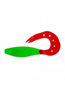 Твистер Helios Kasandra 4"29/10,9см, цвет Lime & Red 5 шт HS-34-021