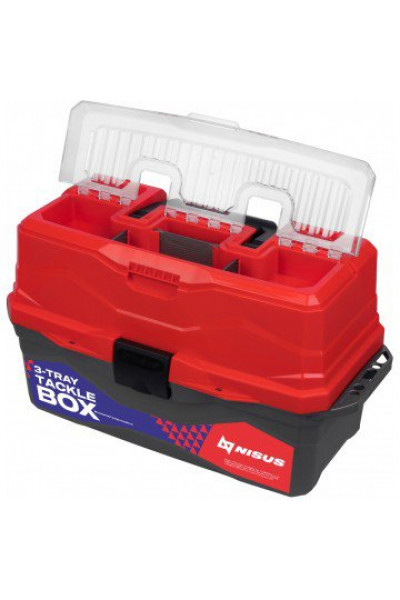 Ящик для снастей Nisus Tackle Box трехполочный красный N-TB-3-R Ящик для снастей Nisus Tackle Box трехполочный красный N-TB-3-R