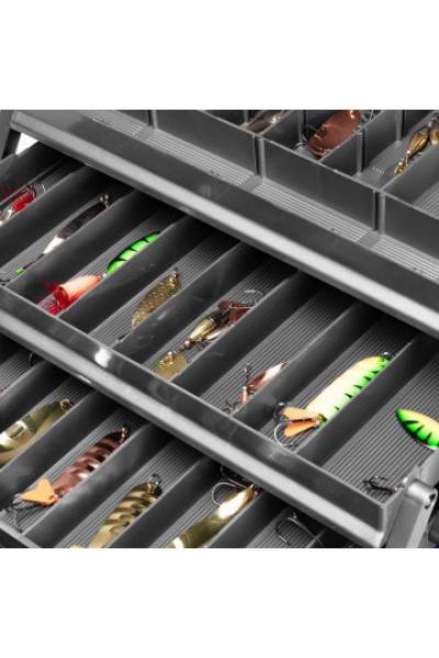 Ящик для снастей Nisus Tackle Box трехполочный красный N-TB-3-R Ящик для снастей Nisus Tackle Box трехполочный красный N-TB-3-R