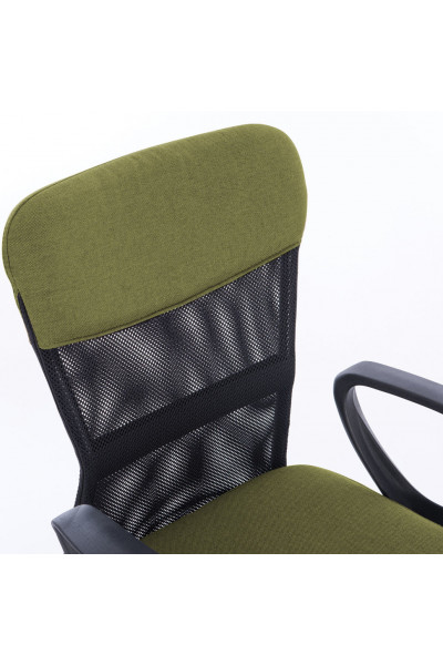 Кресло офисное компактное Brabix Jet MG-315 сетка/ткань, зеленое 531841 Кресло офисное компактное Brabix Jet MG-315 сетка/ткань, зеленое 531841