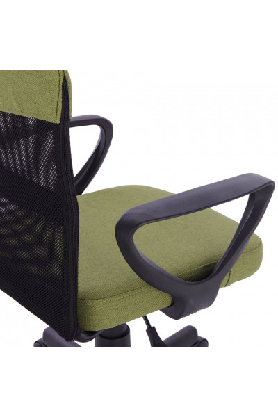 Кресло офисное компактное Brabix Jet MG-315 сетка/ткань, зеленое 531841 Кресло офисное компактное Brabix Jet MG-315 сетка/ткань, зеленое 531841