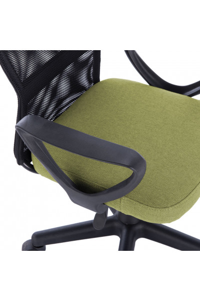 Кресло офисное компактное Brabix Jet MG-315 сетка/ткань, зеленое 531841 Кресло офисное компактное Brabix Jet MG-315 сетка/ткань, зеленое 531841