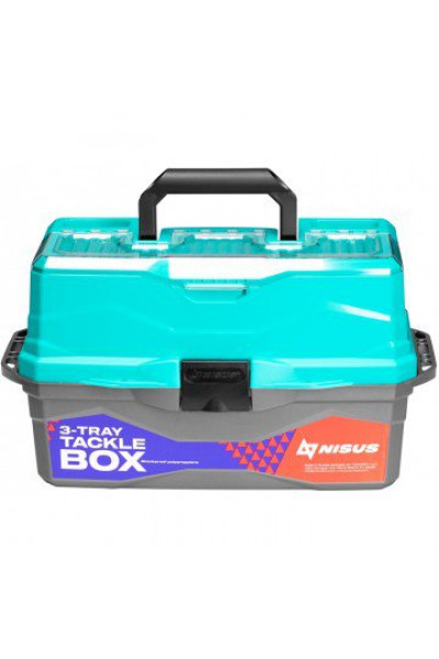 Ящик для снастей Nisus Tackle Box трехполочный бирюзовый N-TB-3-Т Ящик для снастей Nisus Tackle Box трехполочный бирюзовый N-TB-3-Т