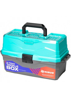 Ящик для снастей Nisus Tackle Box трехполочный бирюзовый N-TB-3-Т