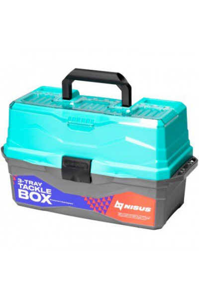 Ящик для снастей Nisus Tackle Box трехполочный бирюзовый N-TB-3-Т