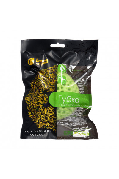 Губка для тела Банные Штучки с экстрактом зелёного чая 40185 Губка для тела Банные Штучки с экстрактом зелёного чая 40185