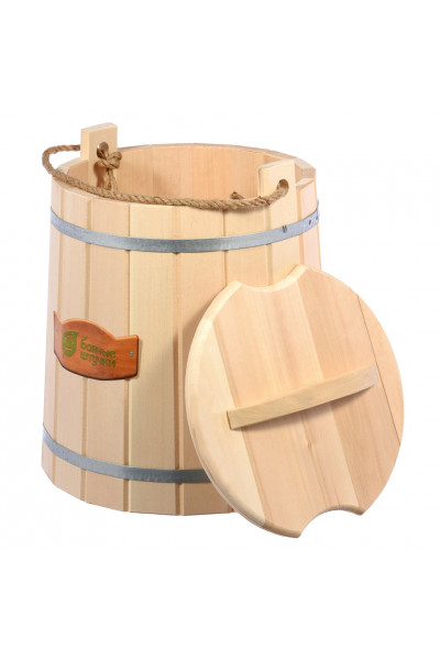 Ведро для бани с крышкой Банные Штучки липа 18 л 3370