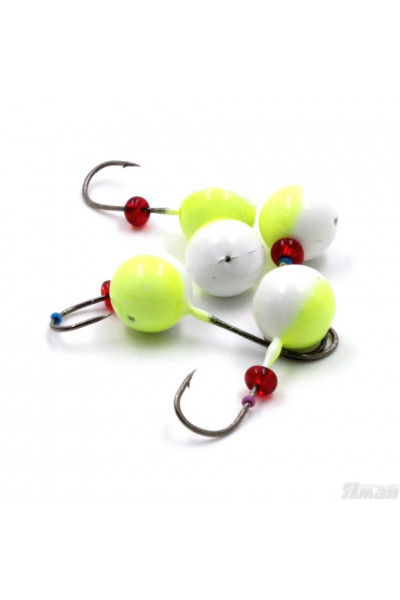 Мормышка литая Яман Дробинка, 2,0 г, Kumho №69, цвет фц. желтый с/накопит. (5 шт.) Я-МРЛ83