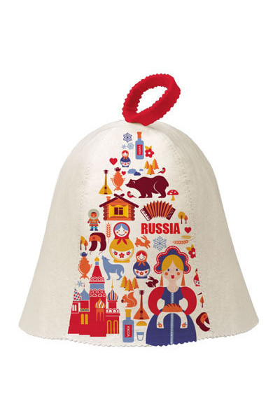 Шапка для бани Hot Pot Матрешки (войлок) 41242