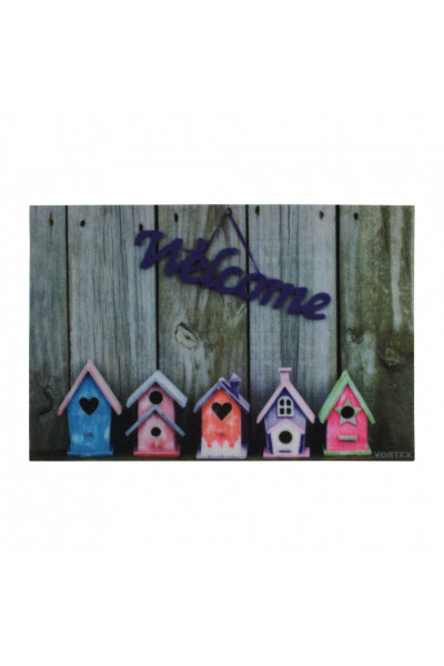 Коврик влаговпитывающий Vortex Samba Welcome Скворечники 40х60 см 24212 Коврик влаговпитывающий Vortex Samba Welcome Скворечники 40х60 см 24212