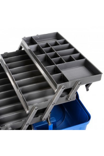 Ящик рыболовный трехполочный Helios синий