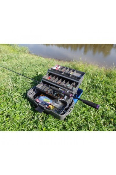 Ящик рыболовный трехполочный Helios синий