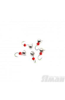 Мормышка вольфрам Яман Шар фигурный с ушком, р.5, 1,10 г, цвет никель (5 шт.) Я-МР1916