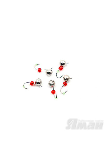 Мормышка вольфрам Яман Шар фигурный с ушком, р.5, 1,10 г, цвет никель (5 шт.) Я-МР1916