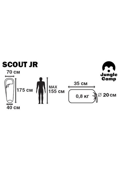 Спальный мешок Jungle Camp Scout JR (70940) Спальный мешок Jungle Camp Scout JR (70940)