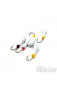 Мормышка литая Яман Мотылек, 0,7 г, Kumho №58, цвет бел. с/накопит. (5 шт.) Я-МР1259БС