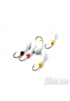 Мормышка литая Яман Мотылек, 0,7 г, Kumho №58, цвет бел. с/накопит. (5 шт.) Я-МР1259БС