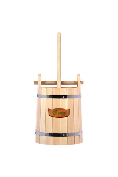 Кадка для воды и солений Банные Штучки с замком и гнетом липа 15 л 32689