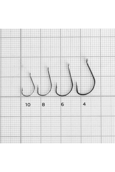 Крючок Helios Pin hook с кольцом №4 цвет BN (10 шт) HS-PH-BN-4 Крючок Helios Pin hook с кольцом №4 цвет BN (10 шт) HS-PH-BN-4