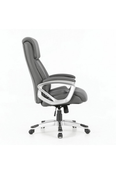 Кресло руководителя Brabix Premium Level EX-527 кожа, серое 531937 Кресло руководителя Brabix Premium Level EX-527 кожа, серое 531937