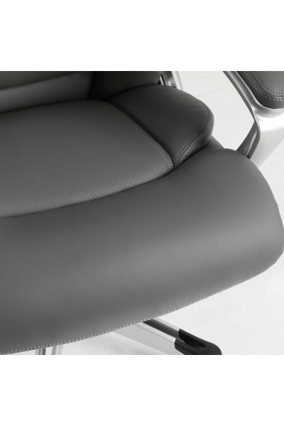 Кресло руководителя Brabix Premium Level EX-527 кожа, серое 531937 Кресло руководителя Brabix Premium Level EX-527 кожа, серое 531937