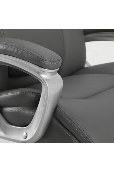 Кресло руководителя Brabix Premium Level EX-527 кожа, серое 531937 Кресло руководителя Brabix Premium Level EX-527 кожа, серое 531937