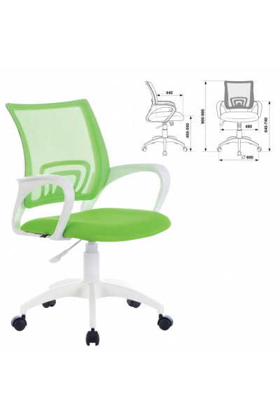 Кресло оператора Brabix Fly MG-396W ткань/сетка, зеленое 532403 Кресло оператора Brabix Fly MG-396W ткань/сетка, зеленое 532403