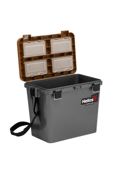 Ящик рыболовный зимний Helios двухсекционный 19л серый/золото (HS-IB-19-GGo) Ящик рыболовный зимний Helios двухсекционный 19л серый/золото (HS-IB-19-GGo)
