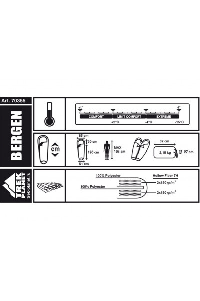 Спальный мешок Trek Planet Bergen 70355
