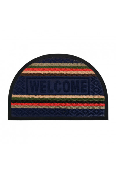 Коврик придверный Vortex Comfort Welcome полукруг 40х60 см синий 22385 Коврик придверный Vortex Comfort Welcome полукруг 40х60 см синий 22385