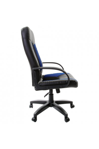 Кресло офисное Brabix Strike EX-525 экокожа/ткань, черно-синее TW 531380 Кресло офисное Brabix Strike EX-525 экокожа/ткань, черно-синее TW 531380