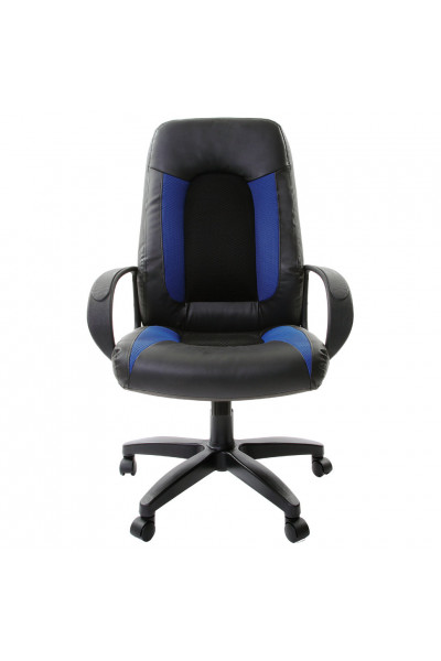 Кресло офисное Brabix Strike EX-525 экокожа/ткань, черно-синее TW 531380 Кресло офисное Brabix Strike EX-525 экокожа/ткань, черно-синее TW 531380
