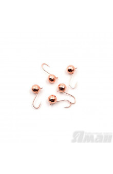 Мормышка вольфрам Яман Шар фигурный с ушком, р.5, 1,10 г, цвет медь (5 шт.) Я-МР1915