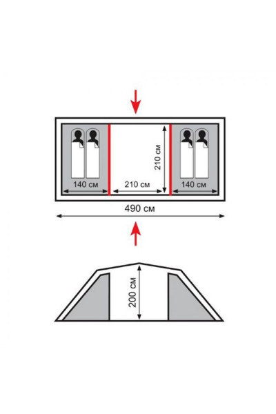 Палатка Totem Hurone 4 (V2) TTT-025 Палатка Totem Hurone 4 (V2) TTT-025