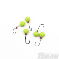 Мормышка литая Яман Дробинка, 3,0 г, Kumho №70, цвет фц. желтый (5 шт.) Я-МРЛ269