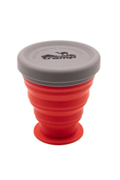 Стакан складной силиконовый Tramp 200 мл терракот TRC-126