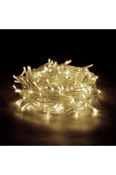 Уличная светодиодная гирлянда (теплый свет) Vegas Бахрома 72 LED, 18 нитей, 3х0,6 м, 24V 55006