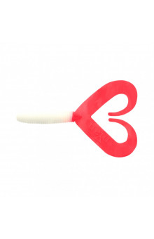 Твистер Yaman PRO Loop-Two, р.2 inch, цвет #05 - White with red tail (уп.10 шт) YP-LT2-05