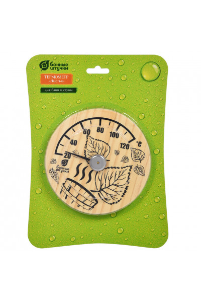 Термометр для бани и сауны Банные Штучки Листья 18041 Термометр для бани и сауны Банные Штучки Листья 18041