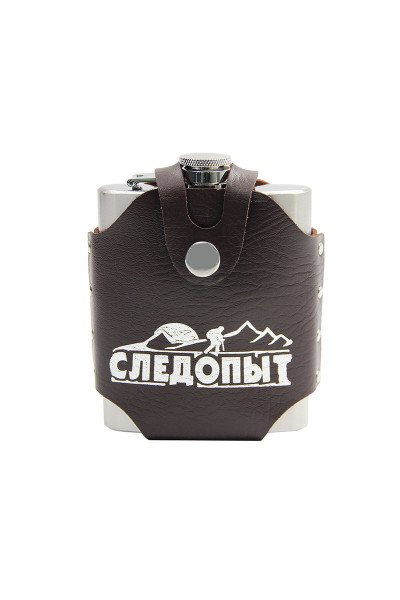 Фляжка Следопыт Freezly в кожаном чехле 210 мл PF-BD-F13