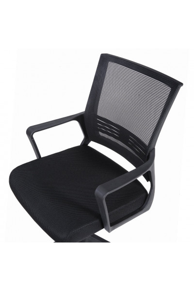 Кресло офисное Brabix Balance MG-320 сетка/ткань, черное 531831 Кресло офисное Brabix Balance MG-320 сетка/ткань, черное 531831