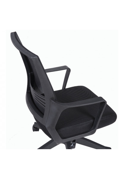 Кресло офисное Brabix Balance MG-320 сетка/ткань, черное 531831 Кресло офисное Brabix Balance MG-320 сетка/ткань, черное 531831
