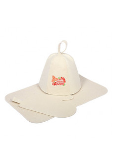 Набор для бани Банные Штучки (шапка, рукавица, коврик) 41090