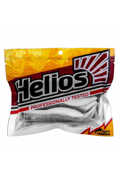 Виброхвост Helios Chubby 3,55/9 см, цвет White & Sparkles 5 шт HS-4-002 Виброхвост Helios Chubby 3,55/9 см, цвет White & Sparkles 5 шт HS-4-002