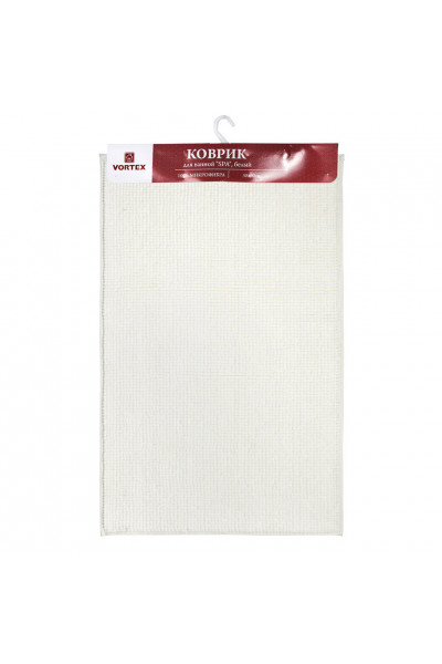 Коврик для ванной Vortex Spa 58х90 см белый 24131 Коврик для ванной Vortex Spa 58х90 см белый 24131