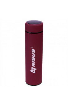 Термос с термодатчиком Nisus 0,45 л красный N.TM-049-R