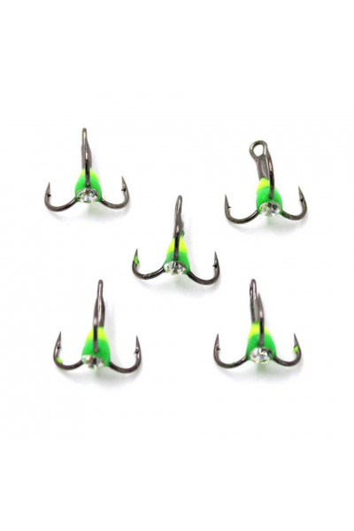 Крючок тройник Namazu светофор № 10 , YG (5 шт.) N-HTL10YG Крючок тройник Namazu светофор № 10 , YG (5 шт.) N-HTL10YG