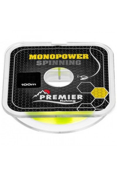 Леска Premier Fishing Monopower Spinning 0,45мм 100м F.Yellow Nylon PR-MS-Y-045-100