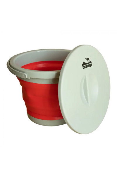 Ведро складное Tramp силиконовое 5л с крышкой оранжевый TRC-127 Ведро складное Tramp силиконовое 5л с крышкой оранжевый TRC-127