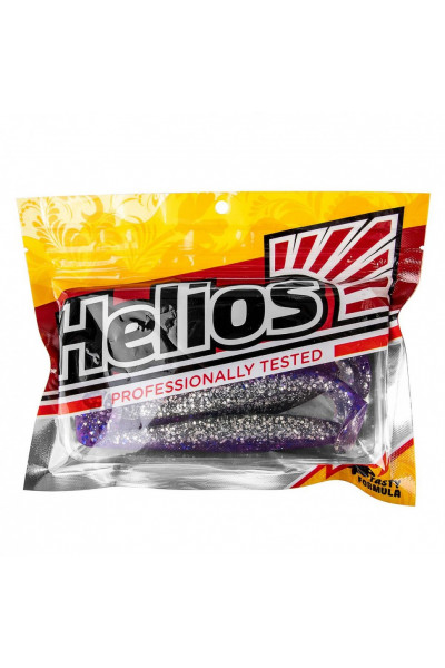 Виброхвост Helios Trofey 5.5/14 см, цвет Silver Sparkles & Fio 4 шт HS-25-036 Виброхвост Helios Trofey 5.5/14 см, цвет Silver Sparkles & Fio 4 шт HS-25-036